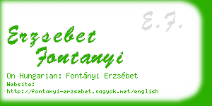 erzsebet fontanyi business card