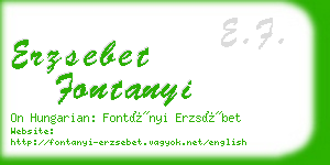 erzsebet fontanyi business card